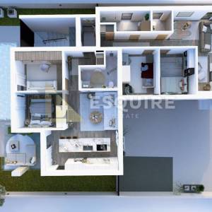 PETRČANE - PUNTA SKALA, Penthouse S4 –30 m od mora  – exkluzivni penthouse na 2. katu s krovnom terasom!!!!