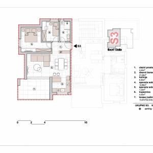 PRIMOŠTEN – Stan 2S+DB 73,45 m², pogled na more i garažno mjesto
