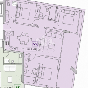 Privlaka | Luksuzni dvoetažni stan 134,72 m² | Lift | Prvi red do mora