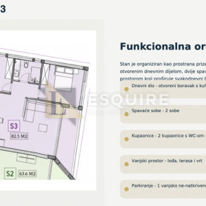 PRIVLAKA - Lux novogradnja 1. red do mora - Dvosoban stan S3 s vrtom - 82m2