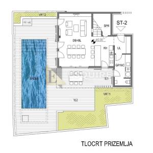 PRIVLAKA - predivna luksuzna duplex vila s bezenom!!