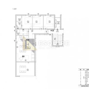 PRIVLAKA - Trosoban stan S5 na 1. katu, USELJIVO - 106m2