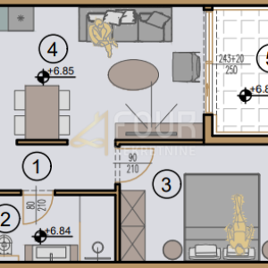 Rijeka, Srdoči, novogradnja, 1s+db, lođa