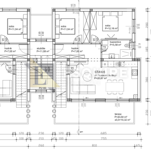 SUKOŠAN - Dvosoban penthouse S5, izlaz iz stana na krovnu terasu - 92m2!