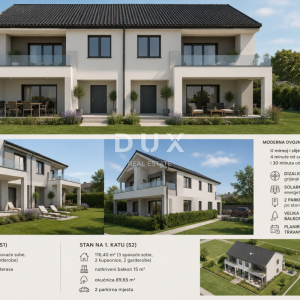 VELIKA GORICA, MALA BUNA - Moderna dvojna kuća s dvije stambene jedinice, okućnicom i 4 parkirna mjesta