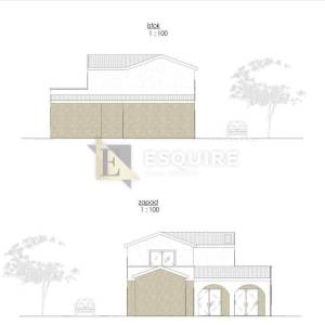Vrsi - Građevinsko zemljište s građevinskom dozvolom i projektom za. kuću s bazenom!!