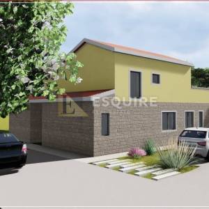 Vrsi - Građevinsko zemljište s građevinskom dozvolom i projektom za. kuću s bazenom!!