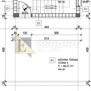 ZADAR - BILI BRIG Dvosoban penthouse S5 na 2. katu - 85m2