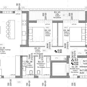 ZADAR, PETRČANE - Punta Radman! Luksuzni penthouse s krovnom terasom 240 metara od mora! S3