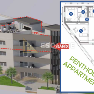 ZADAR - SUKOŠAN - A-S5 - Dvosoban Penthouse 100m od plaže - 111m2