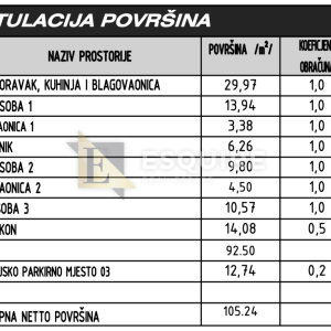 ZADAR - SUKOŠAN - Trosoban stan S03, 20m od mora - 88m2