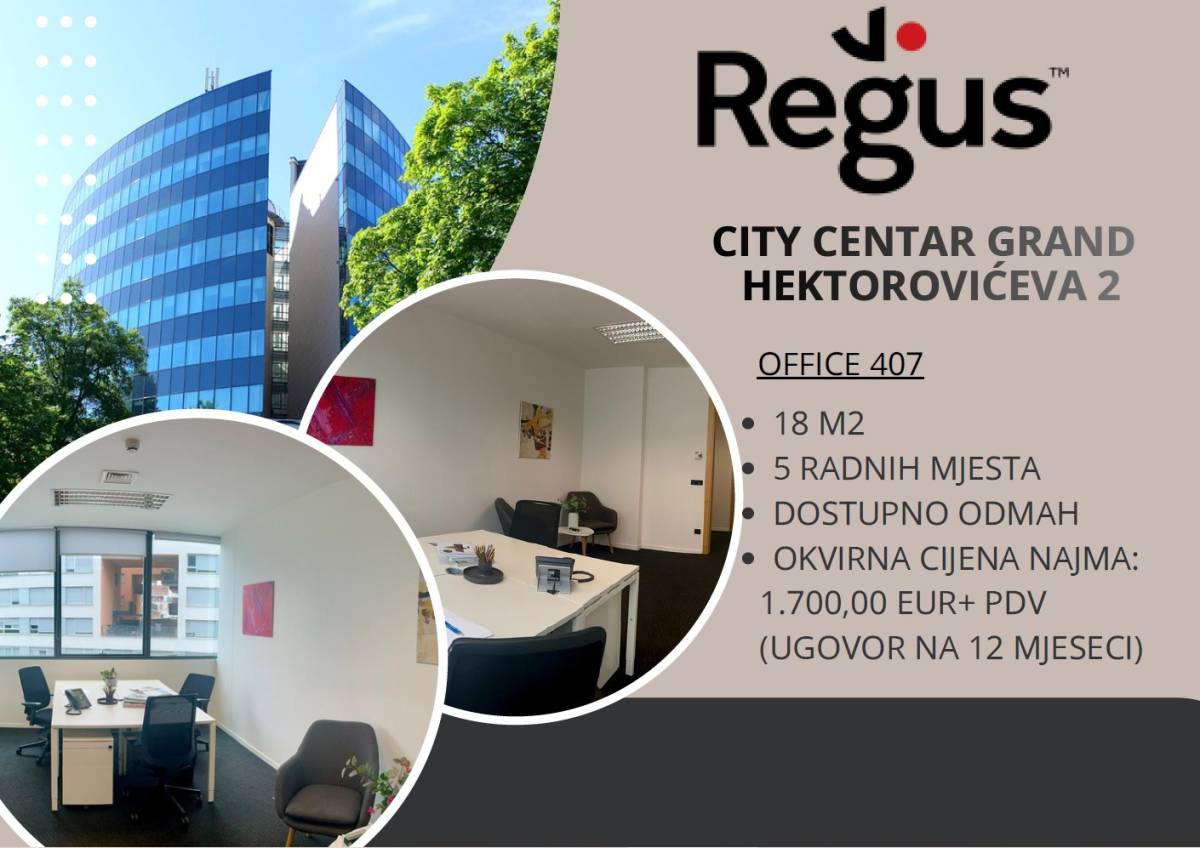ZAKUP UREDA - ZAGREB, GRAND CENTAR Hektorovićeva
