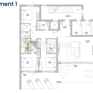 ZATON - Trosoban stan A1 u prizemlju s bazenom - 223m2