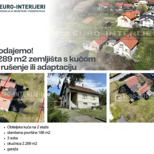 Zemljište Zagreb - Bizek - 2.289 m² s kućom za rušenje-bez provizije!