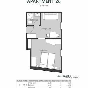 CRIKVENICA - Hotelski apartman 28,59 m² s organiziranim upravljanjem