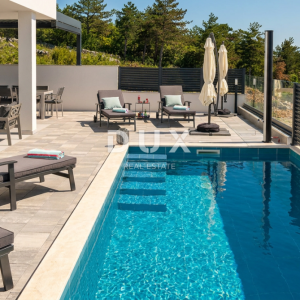 Crikvenica, Hrusta, stan 62 m², privatni bazen, pogled