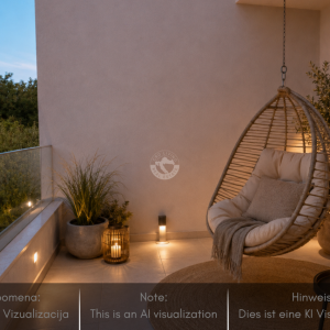 DVOETAŽNI STAN S KROVNOM TERASOM, 200 M OD MORA, PRIVLAKA - ZADAR