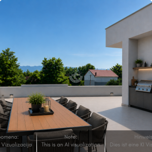 DVOETAŽNI STAN S KROVNOM TERASOM, 200 M OD MORA, PRIVLAKA - ZADAR