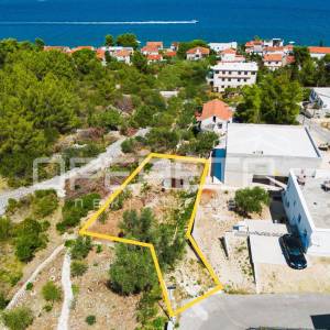 Ekskluzivno,Građevinsko zemljište 504 m², pogled more, Žedno-Trogir