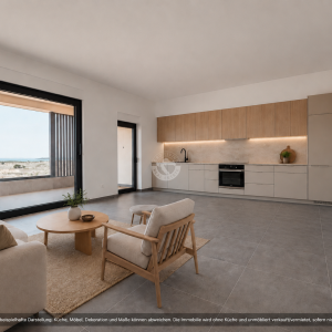 Hrvatska, Pag, Povljana – novogradnja stan prizemlje 75m2 , 2 spavaće sobe, Bazen, Balkon, Lift i Parking