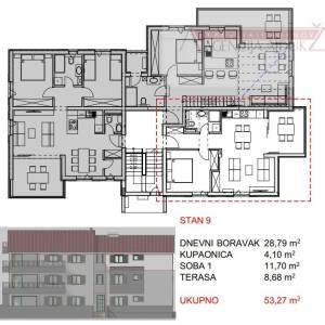 Hvar Vrboska 55,27 m2 novogradnja  jednosoban - ekskluzivna prodaja