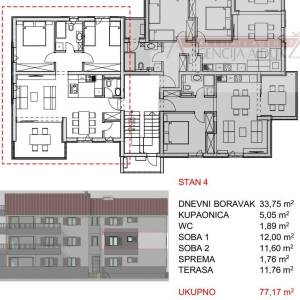 Hvar Vrboska novogradnja 79,17 m2 dvosoban - novo - ekskluzivna prodaja
