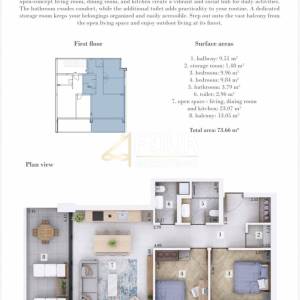 Istra, Rovinj - okolica, moderna novogradnja, 73.66m2, 2s+db, terasa
