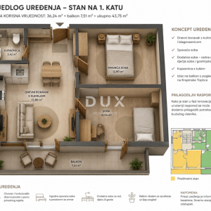 Krapinske Toplice, dvosobni stan, 36,24 m², prilika