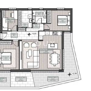 Opatija, Ičići, dvosobni stan, 112 m2, bazen, 100m od mora 