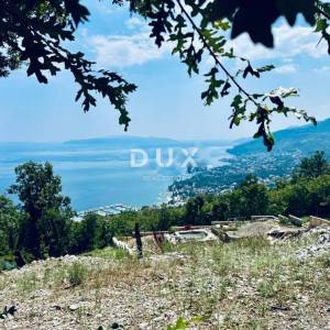 Opatija, Veprinac, građevinsko zemljište, 1.686 m², dozvola, pogled na more