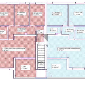 PRIVLAKA – Namješten trosoban apartman C6 na drugom katu, svega 90 m od mora!