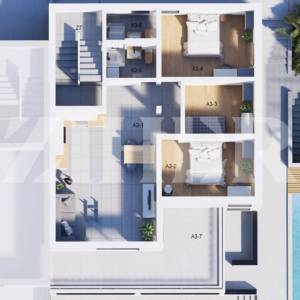 PRODAJA, BRAČ, MILNA, 6 APARTMANA U IZGRADNJI S BAZENOM,  80 m OD MORA