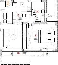 Prodaja, Murter, dvosoban apartman 44m2 u prizemlju,terasa