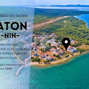 PRVI RED DO MORA – 1.081 m² građevinsko zemljište I Zaton, Nin