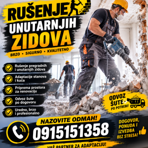 Rušenje unutarnjih zidova
