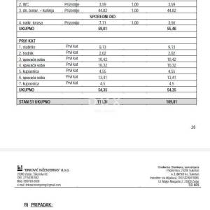 Zadar, Sukošan, trosobni stan, 118,39 m², dvoetažni, dizalo