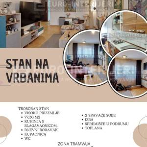 Zagreb - Vrbani, trosoban stan 77.30 m², BEZ PROVIZIJE!
