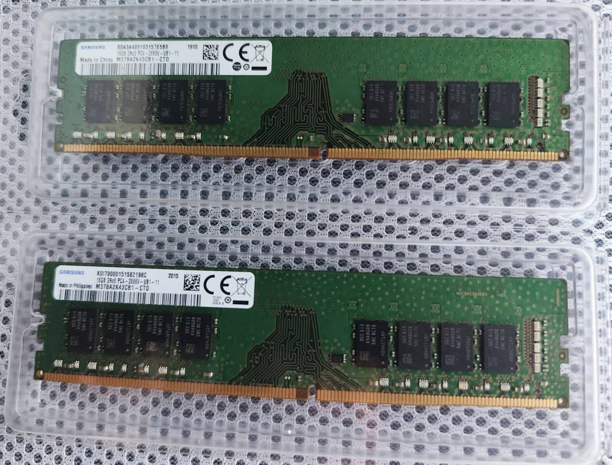 32 GB kit (2x16gb) DDR4 2666 Samsung