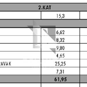 BOKANJAC - Dvosoban stan S6 na 2. katu - 65m2