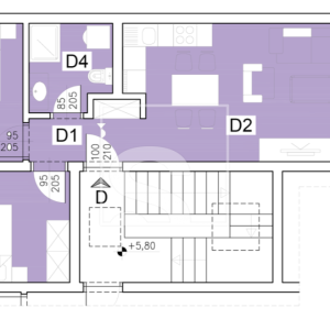 Dvosoban stan, novogradnja, Šijana, Pula - 60.12m2, 2. kat