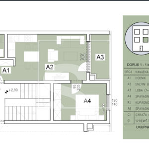 Dvosoban stan, novogradnja, Šijana, Pula - 73,19m2 + garaža