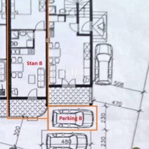 Istra, Pula, dvosobni stan, 41,89 m2, prizemlje, dvorište, parking