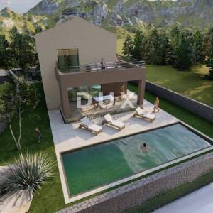 Krk, Vrh, građevinska zemljišta, 1.060 m2, s projektom