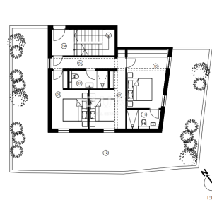 Murter, Jezera, četverosobni stan, 161,35 m2, troetažni