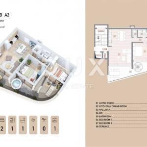 Opatija, centar, trosobni stan, 100,16 m2, terasa 34 m²