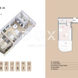 Opatija, centar, garsonijera, 48,26 m2, terasa 16 m2