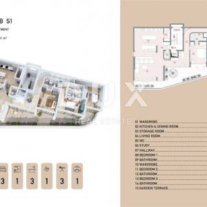 Opatija, centar, četverosobni stan, 172,31 m2, vrtna terasa