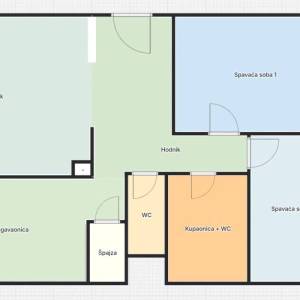 Otok Krk, Njivice - Potpuno namješten stan 79,55 m², 250 m od mora