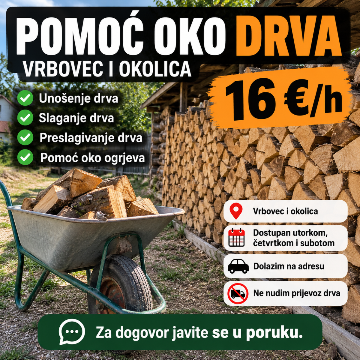  POMOĆ OKO DRVA - VRBOVEC I OKOLICA
