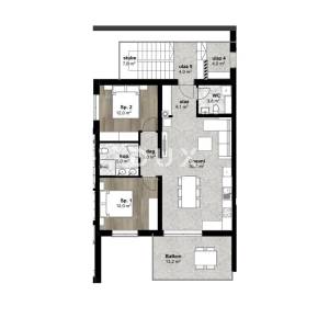 Istra, Poreč, stan, 73 m2, krovna terasa, pogled, parking